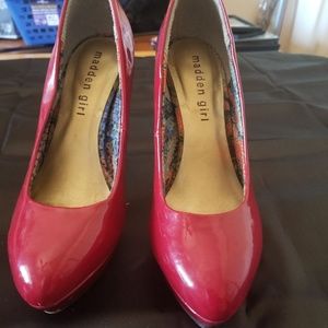 Madden girl red patent leather 4inch high heels